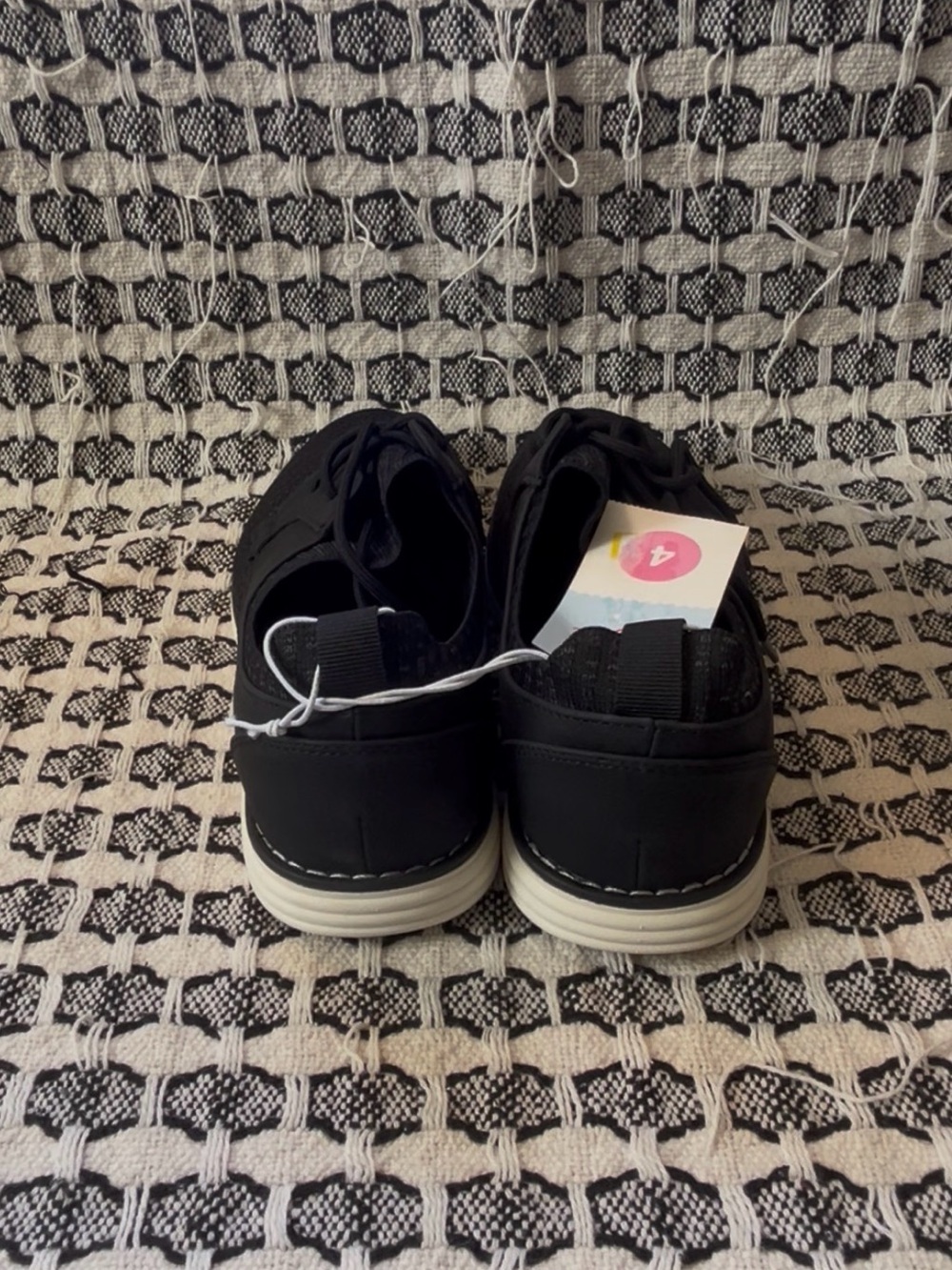 Cat & Jack Elijah Boys Black Knit Oxford Dress Shoes Size 4 NWT - Picture 5 of 7